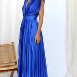 ELENA - VESTIDO MIDI PLISADO SIN MANGAS