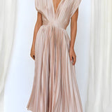 ELENA - VESTIDO MIDI PLISADO SIN MANGAS