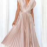 ELENA - VESTIDO MIDI PLISADO SIN MANGAS