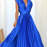 ELENA - VESTIDO MIDI PLISADO SIN MANGAS