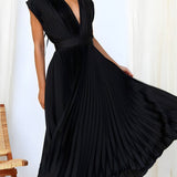 ELENA - VESTIDO MIDI PLISADO SIN MANGAS