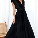 ELENA - VESTIDO MIDI PLISADO SIN MANGAS