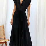 ELENA - VESTIDO MIDI PLISADO SIN MANGAS