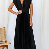 ELENA - VESTIDO MIDI PLISADO SIN MANGAS