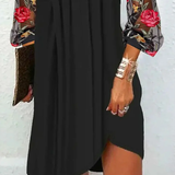 Melissa™ | Elegant mini dress with V-neckline and sheer sleeves