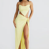 Riviera Bloom Drape Maxi Set