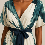 Nayla™ | Watercolor-Print Maxi Dress