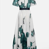 Nayla™ | Watercolor-Print Maxi Dress