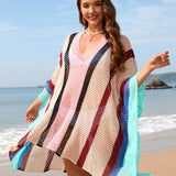 Pink Solstice Shores Crochet Cover-Up