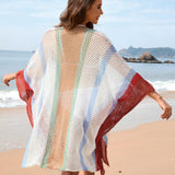 Red Solstice Shores Crochet Cover-Up