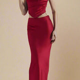 Veloura Cutout Cowl Maxi Set