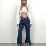 Soirée Beaded Hem Jeans