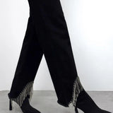 Soirée Beaded Hem Jeans