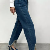 Soirée Beaded Hem Jeans